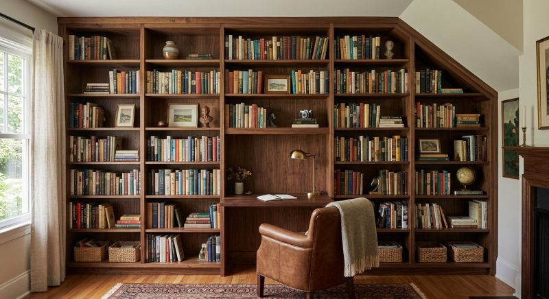 Built In Bookcase Installation in Fairfax, VA